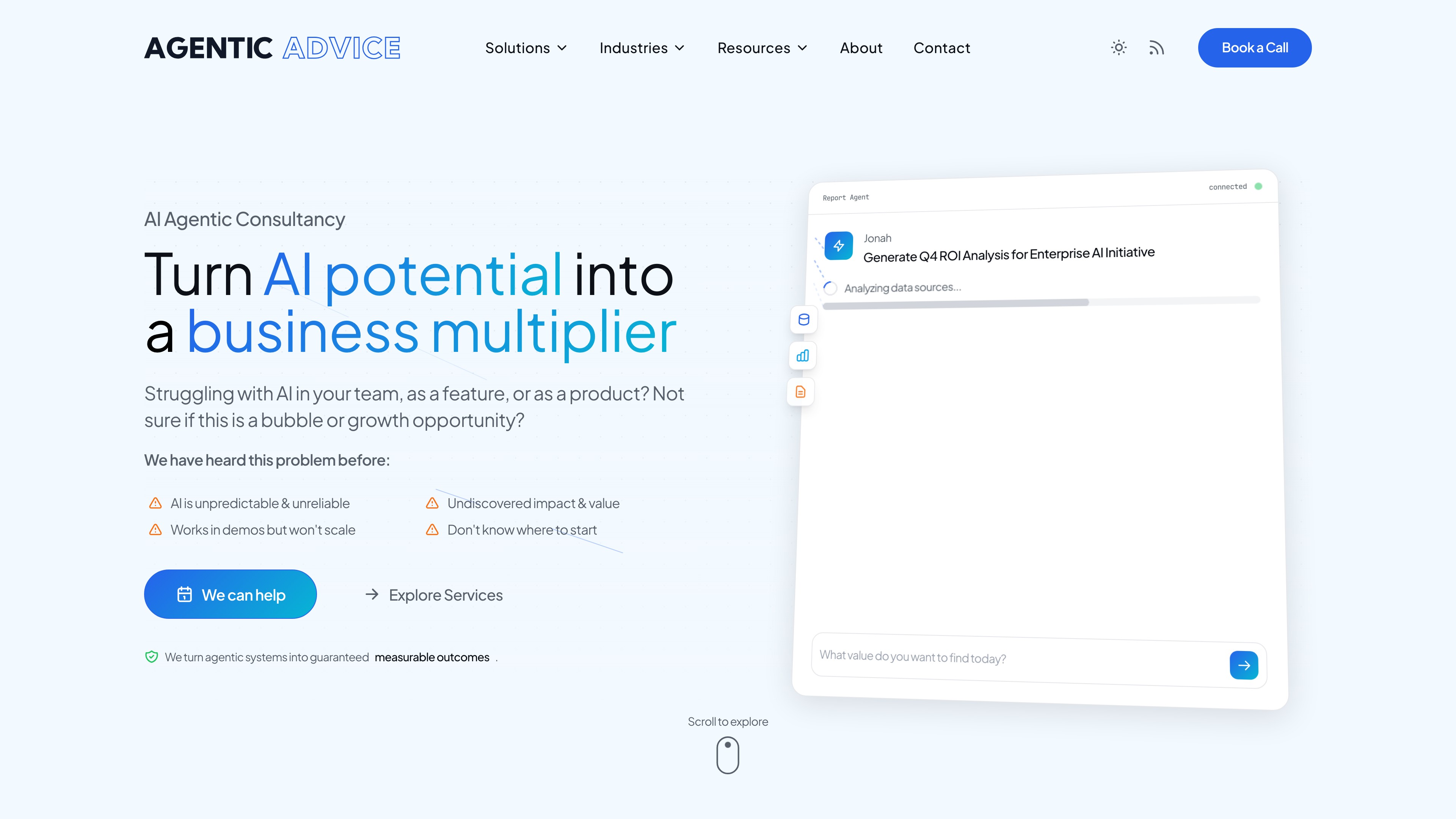 Agentic Advice — Turn AI potential into a business multiplier